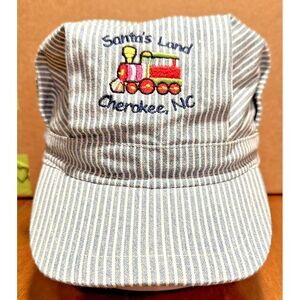 Christmas Santa's Land Cherokee NC‎ Train Conductor Hat Cap Youth Snapback